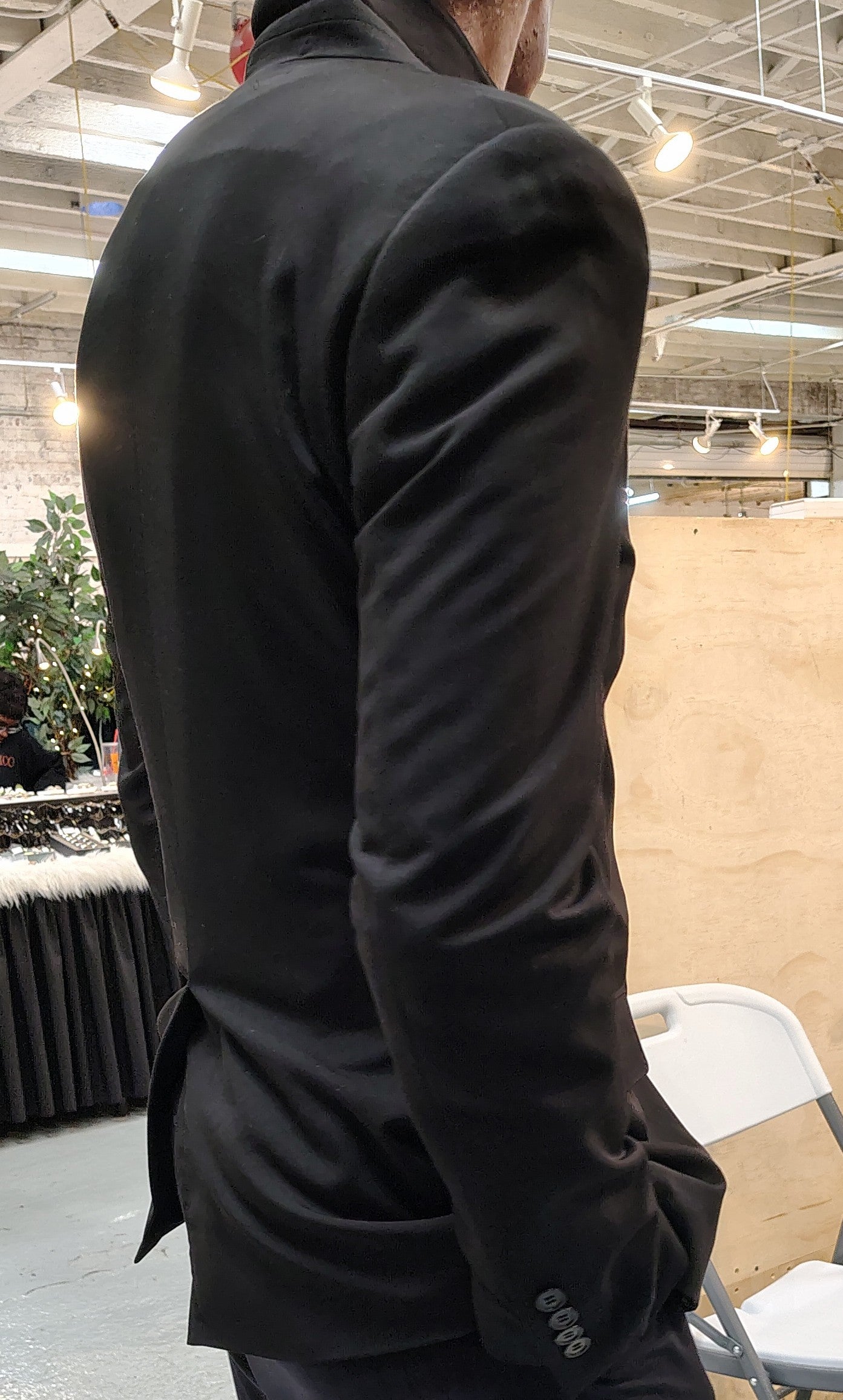 Black viscose poly/cotton jacket,Blazer, Size 37, snaps ,jacket, repurposed, one of a kind. by Wendel Johnston