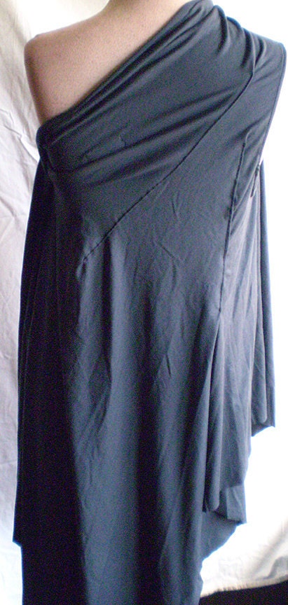 Gray One Shoulder Top