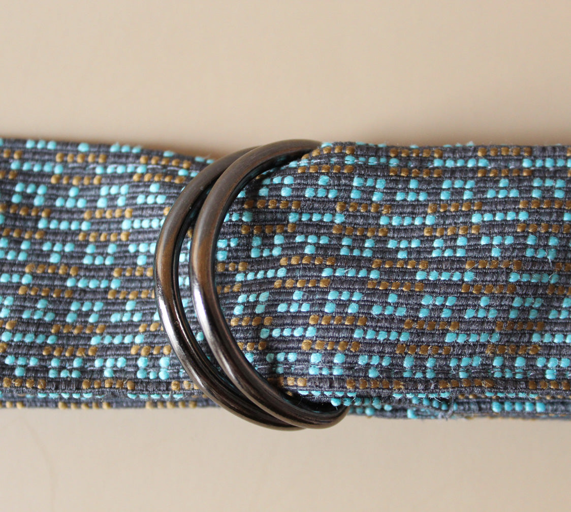 Turquoise Brown wool belt